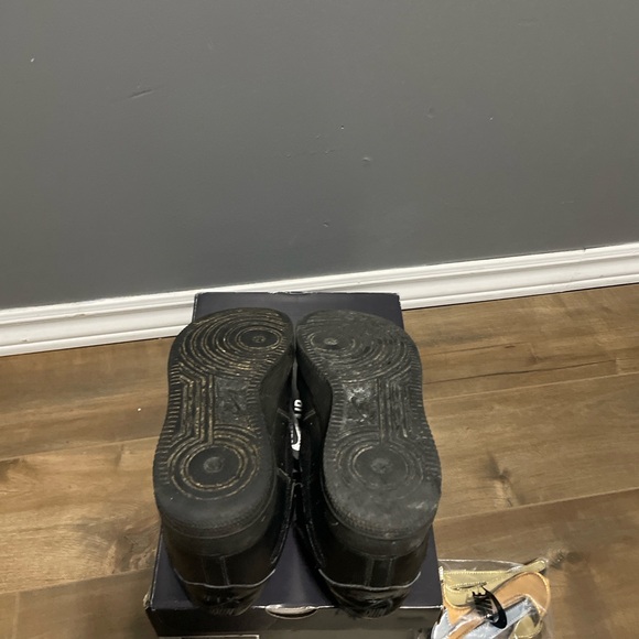 BLACK NIKE AIR FORCE 1 VELCRO SWOOSH - Picture 6 of 7